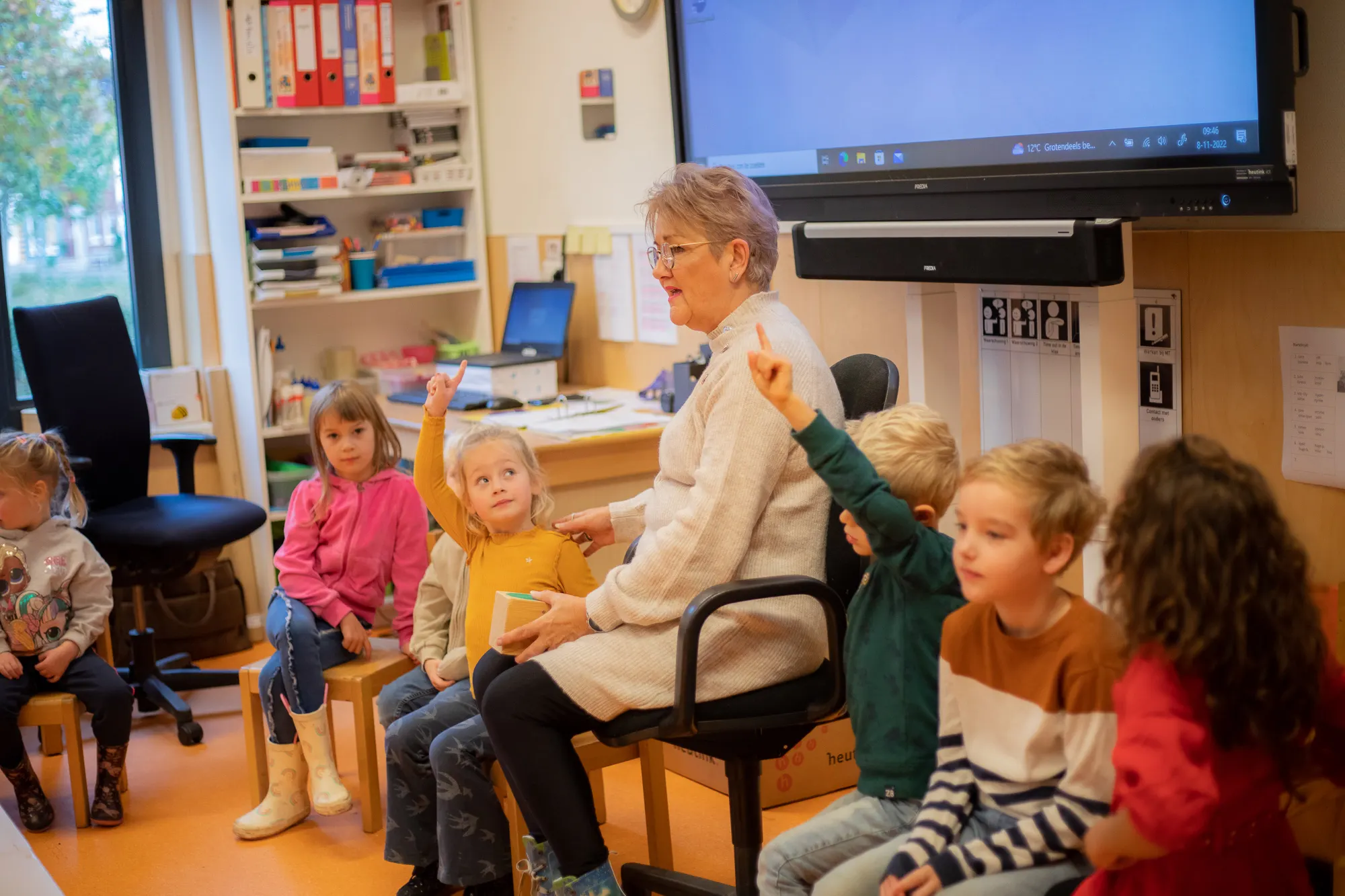 Kleuterjuf in de klas
